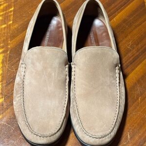 Johnston & Murphy Men’s Sheep Skin Leather Brown Slip On Loafers Size 111.5 M